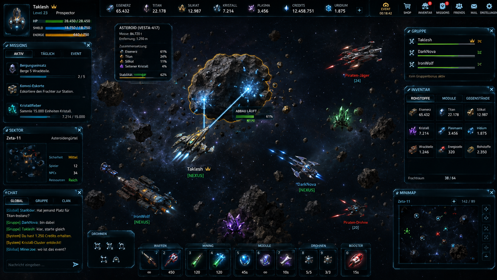 Project Deepfield Gameplay-Konzept