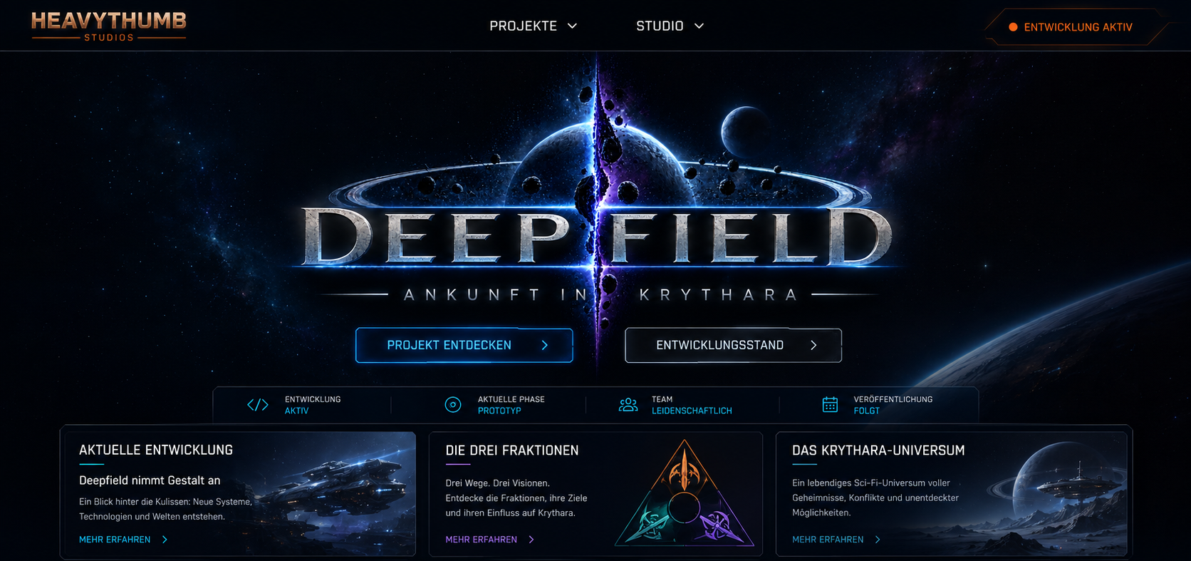 Deepfield - Ankunft in Krythara